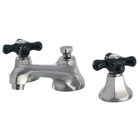 Kingston Brass KS4468PKX Duchess Widespread Bathroom Faucet W/ Brass Pop-Up, Nickel KS4468PKX
